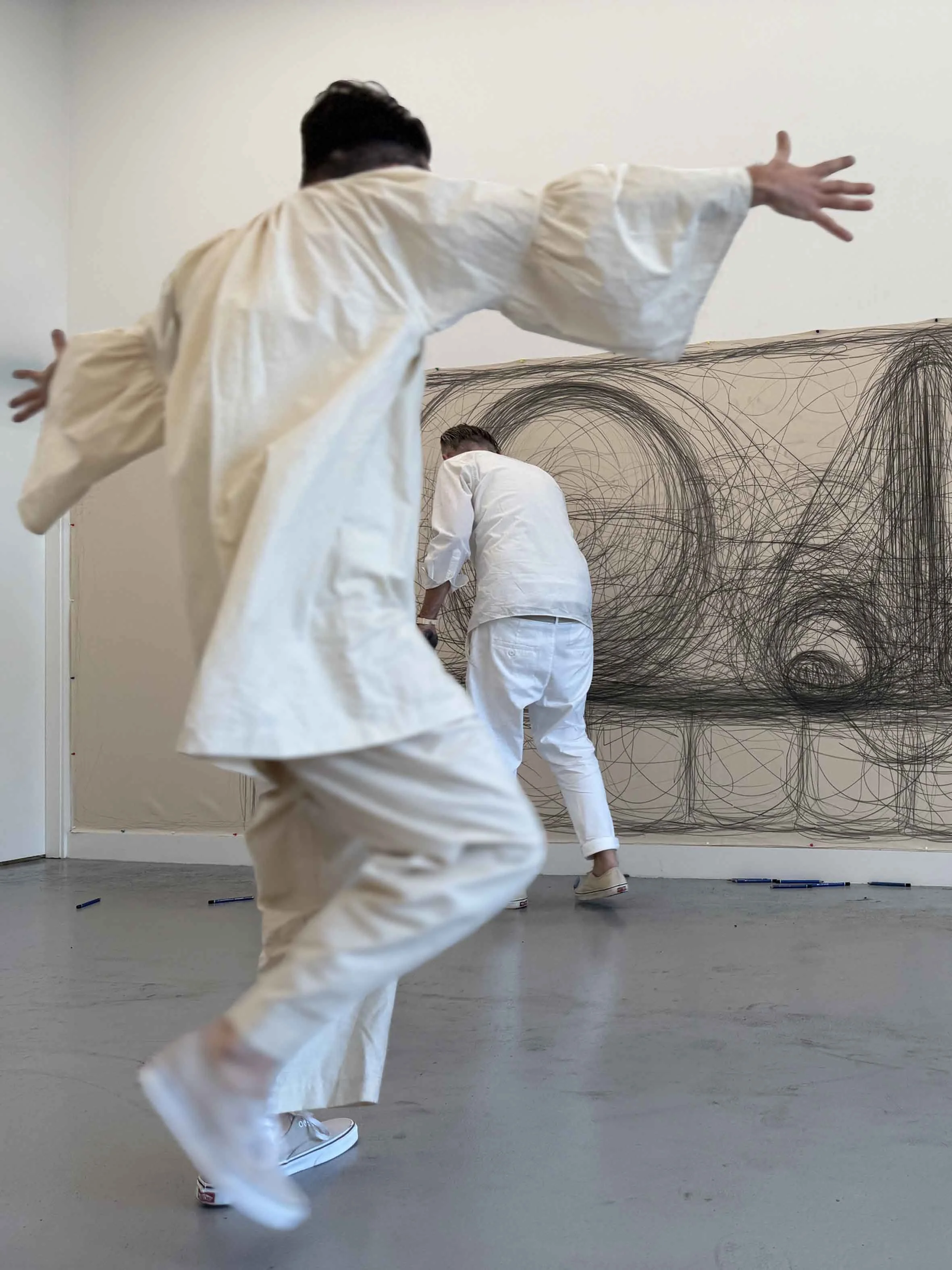 Laith McGregor and Joel Cooper DRAWING PARALLELS dancing